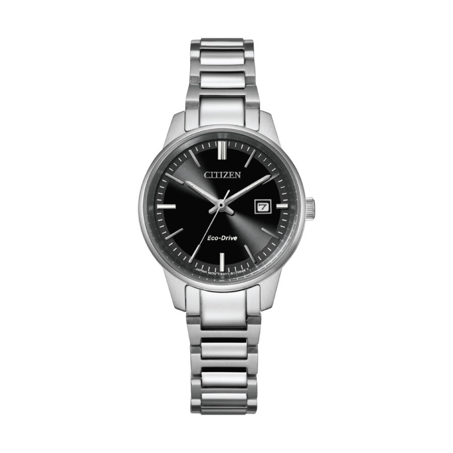 Citizen EW2591-82E Eco-Drive Black Dial Stainless Steel Strap Watch