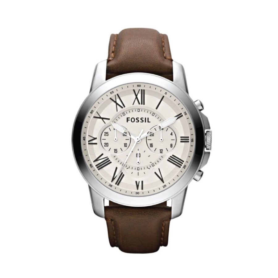 Fossil FS4735 Grant Chronograph Brown Leather