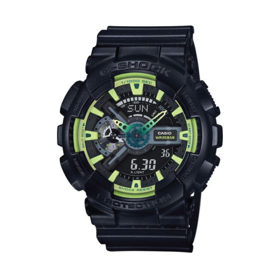 G-Shock  GA-110LY-1A Digital Analog Special Color Green Dial Black