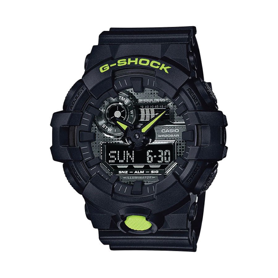 G-Shock  GA-700DC-1A Digital Analog Special Color Black Green