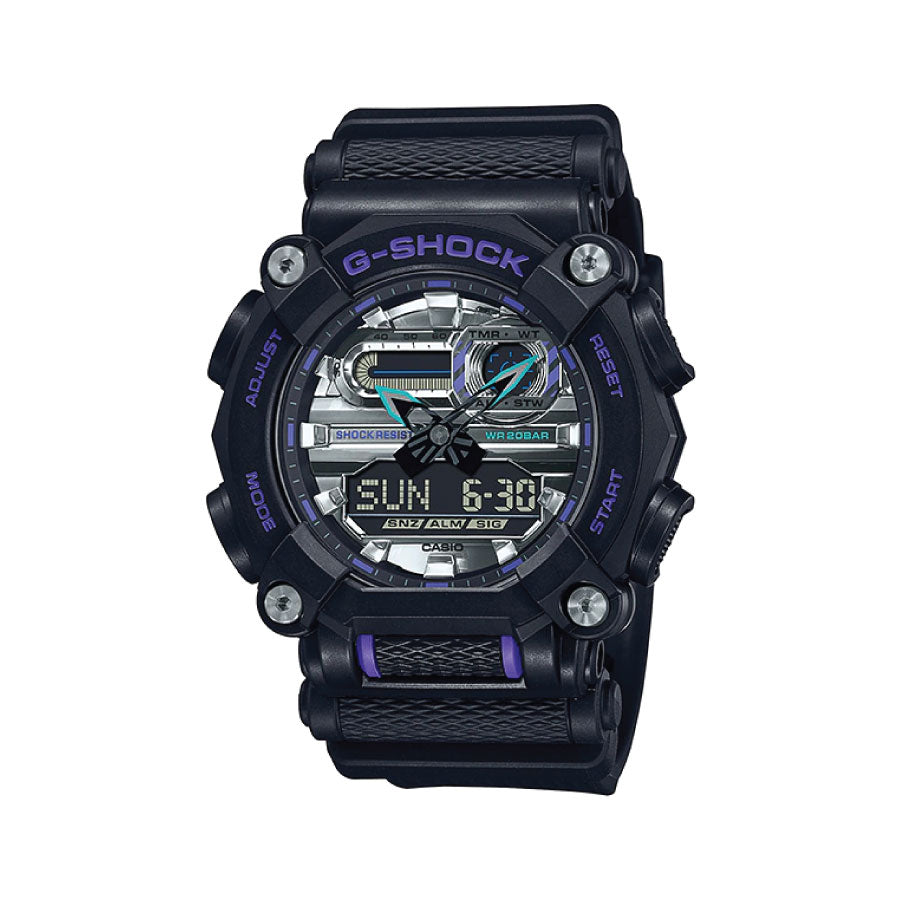 G-Shock  GA-900AS-1A Garish Analog Digital Silver Dial Black