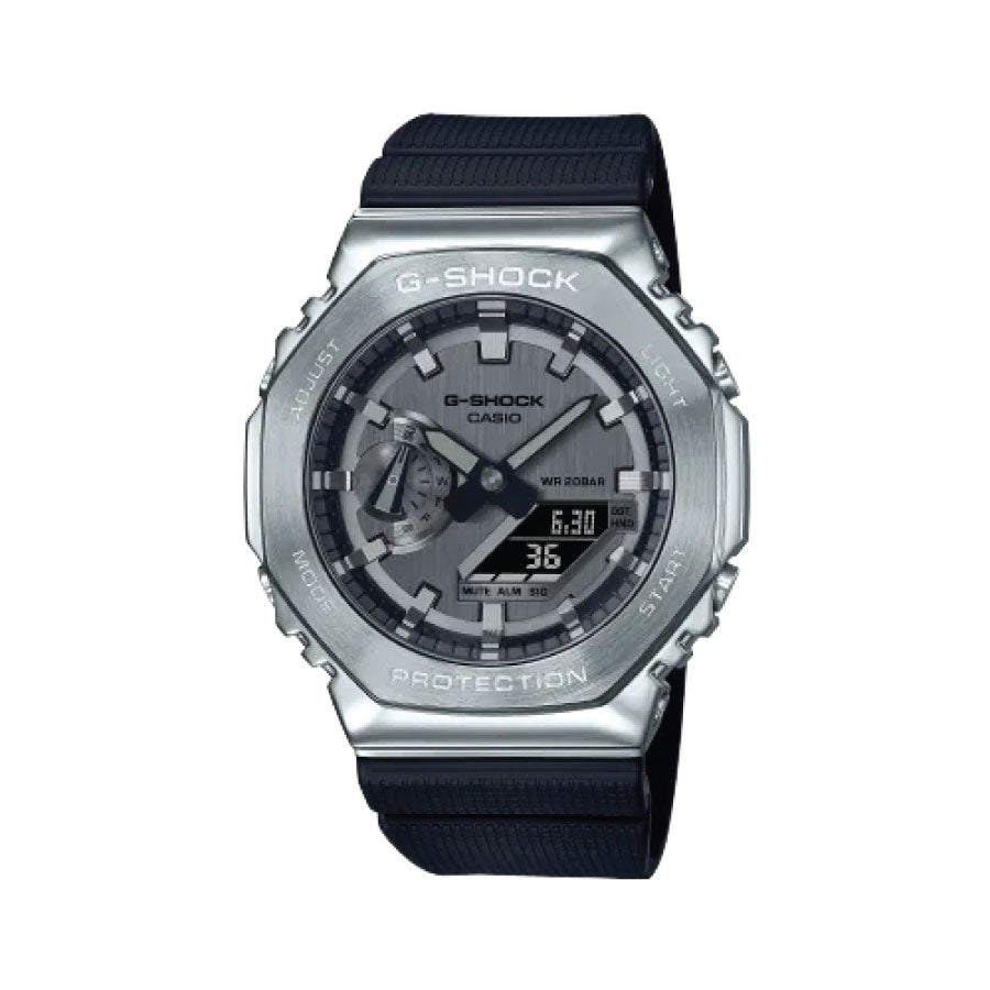 G-Shock  GM-2100-1A Analog Digital Silver Case Black