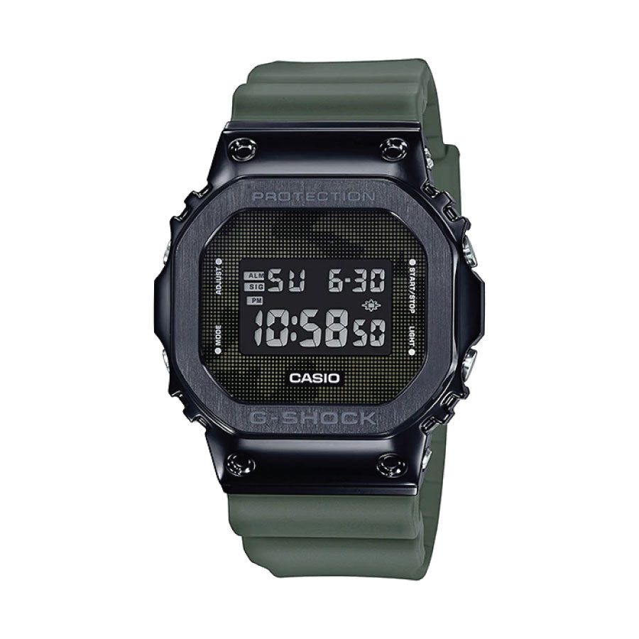 G-Shock  GM-5600B-3D Digital Square Metal Covered Green