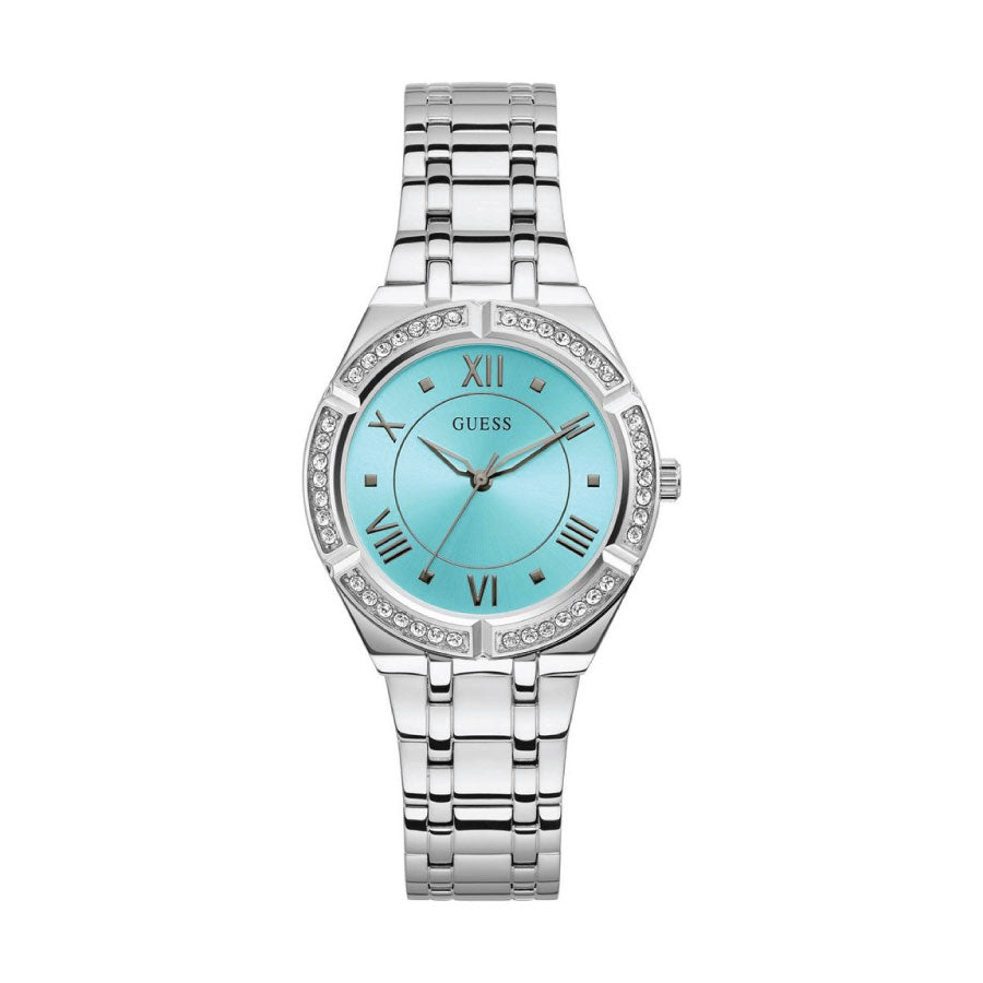 Guess GW0033L7 Cosmo Aqua Silver Tone Case Silver Tone Stainless Steel Watch