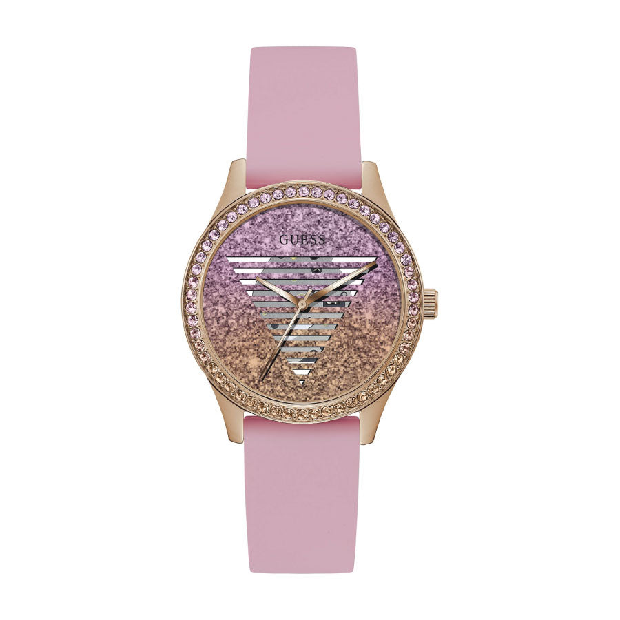 Guess GW0530L4 Lady Idol Rose Gold Case Tone Pink Silicone Watch