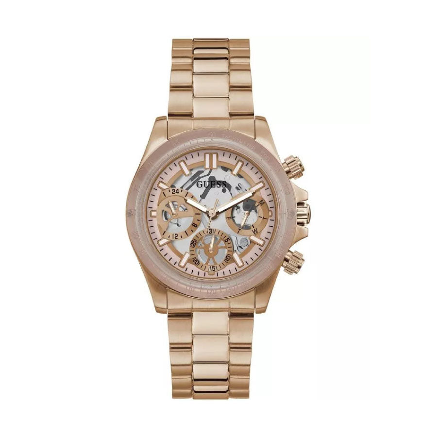 Guess GW0557L2 Rose Gold Tone Case Rose Gold Stainless Steel Watch
