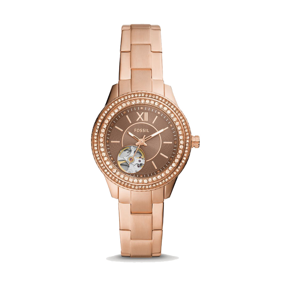 Fossil ME3211 Stella Automatic Rose Gold-Tone Stainless Steel