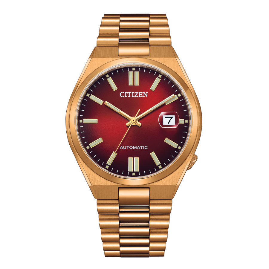 Citizen NJ0153-82X Mechanical Automatic Red Dial Stainless Steel Strap Watch