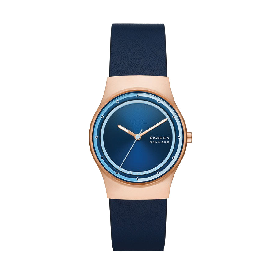 Skagen SKW3021 Skagen Sol Solar-Powered Ocean Blue Leather Watch