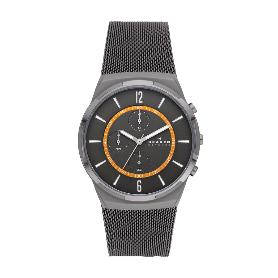 Skagen SKW6804 Melbye Chronograph Charcoal Stainless Steel Mesh Watch