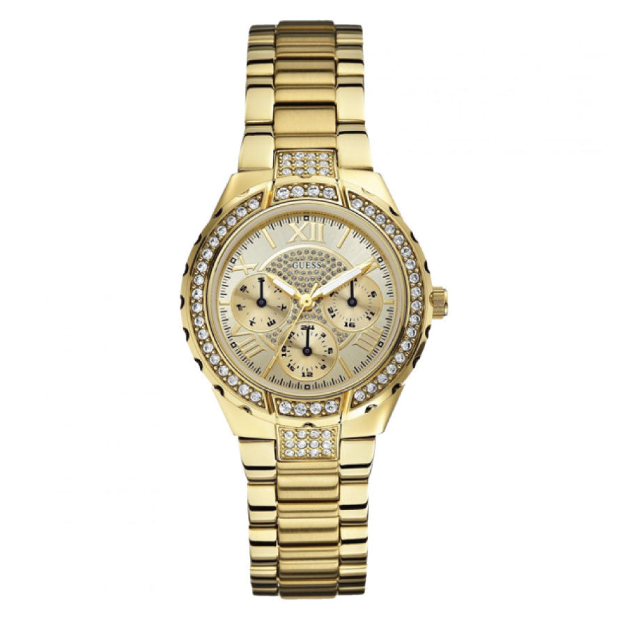 Guess W0111L2 Gold Tone Case Gold Tone Stainless Steel Watch