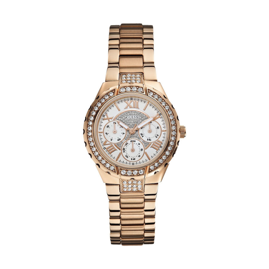 Guess W0111L3 Rose Gold Tone Case Rose Gold Tone Stainless Steel Watch