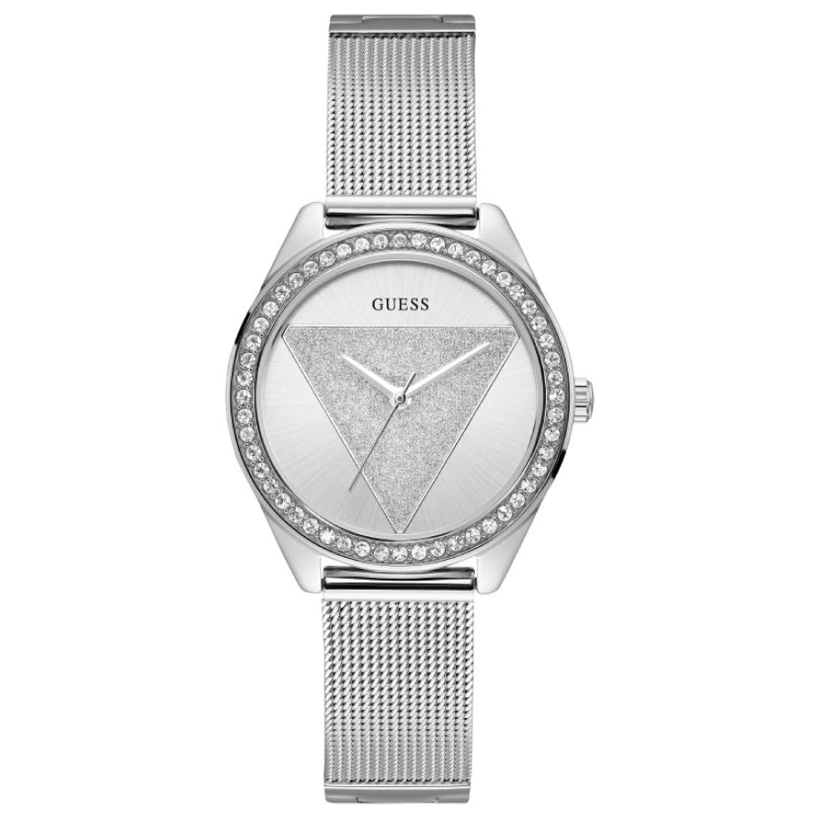 Guess W1142L1 Silver Tone Case Silver Tone Stainless Steel Watch