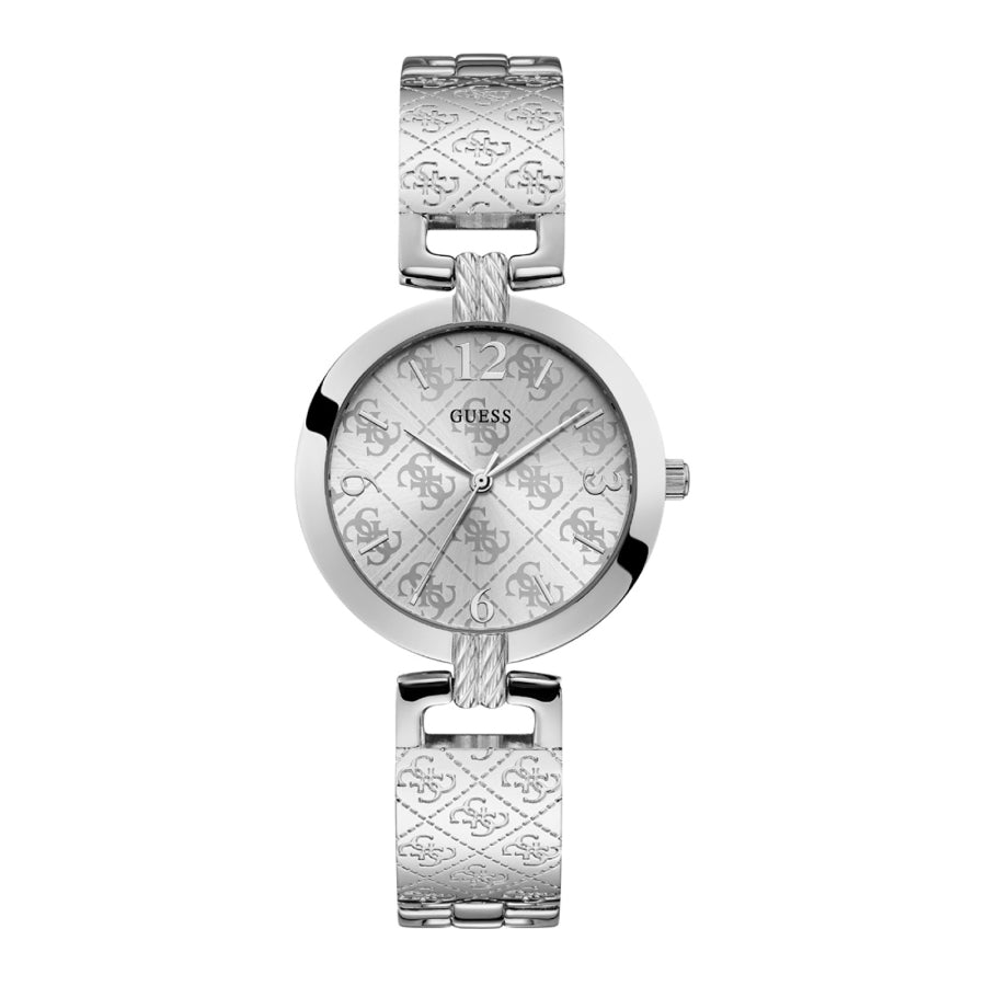 Guess W1228L1 Silver Tone Case Silver Tone Stainless Steel Watch